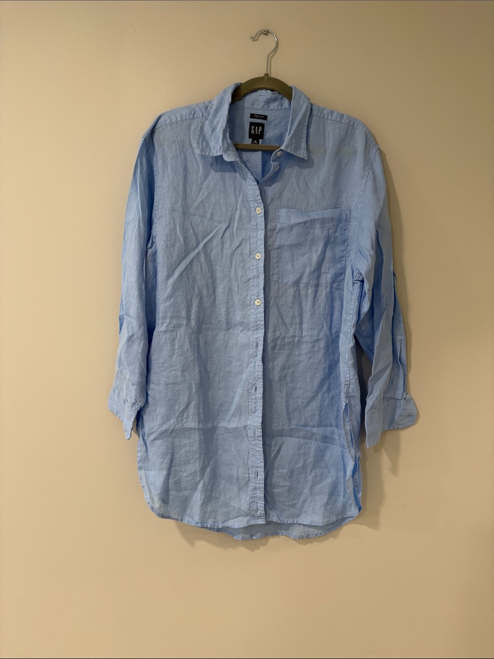 Gap 100% Linen Weekend Tunic Shirt M - Picture 3 of 7